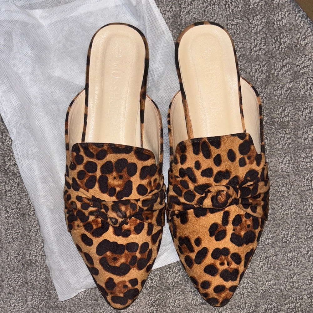 Leopard Print Women's Mules
